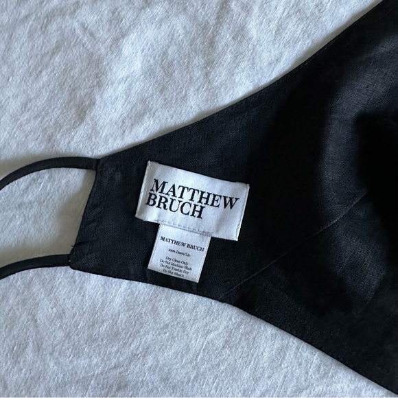 Matthew Bruch Linen Halter Crop Top - Sz XS - Picture 4 of 4